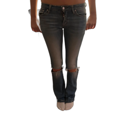 lågmidjade Blå bootcut jeans