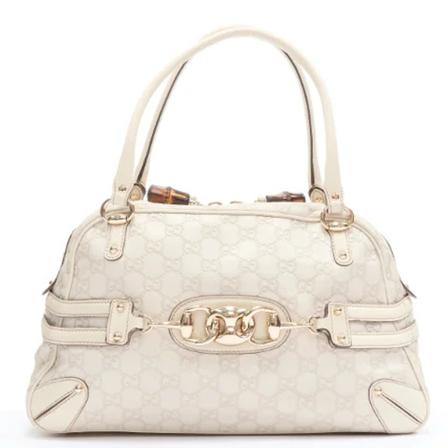 Gucci Vintage, Pre-owned Leather gucci-bags Wit, unisex, Maat:ONE Size,leer