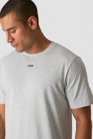 ICANIWILL - Everyday Cotton T-shirt Light Grey Melange- Træningstrøje - Herrer - Træningstøj fra ICIW