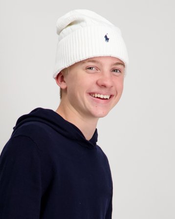 Polo Ralph Lauren 20/2 COTTON-SWTR-HAT Hvit Hatter Gutt - Kids Brand Store