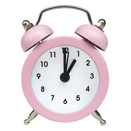 Pink Klassisk Klokke, Mini Retro Vækkeur Høj Lyd Batteridrevet B