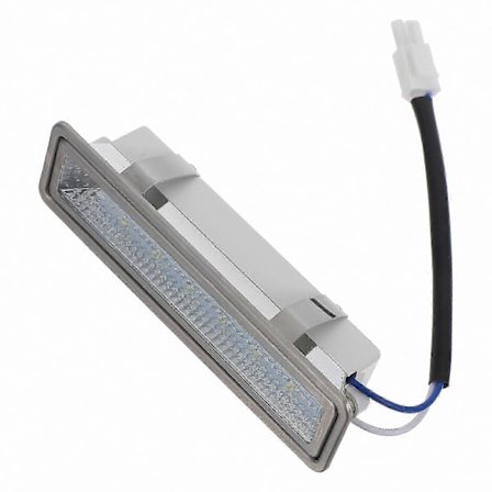 Rektangulär LED-lampa för Köksfläkt - Effektiv Köksventilation med Kallt Ljus och Enkel Installation Silver