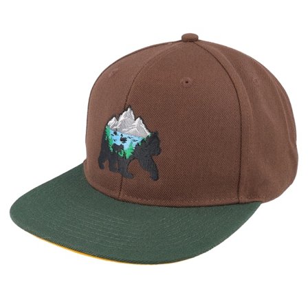Wild Spirit - "Redes " snapback Boné - Bear & Nature Brown/Green/Yellow Snapback @ Hatstore
