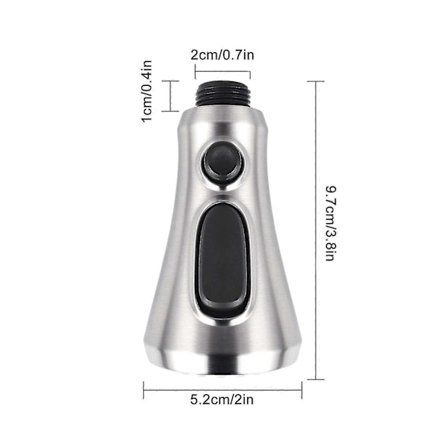 Udtræks køkkenhanehoved udskiftning, 3-funktions køkkenhane sprøjtehoved udtrækssprøjtehoved Q