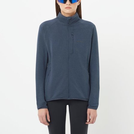 Salomon - Couche intermédiaire entièrement zippée pour femme Essential Lightwarm - Blue Nights
