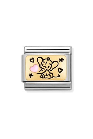 PLATES 18K Gold & Enamel Pink Elephant