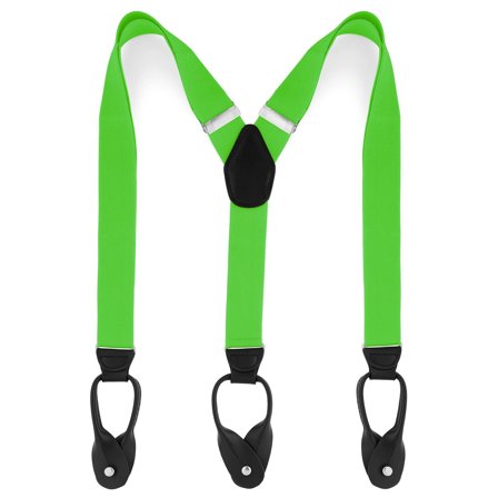 Brede Limegrønne Seler m. Stropper til Knapper til mænd