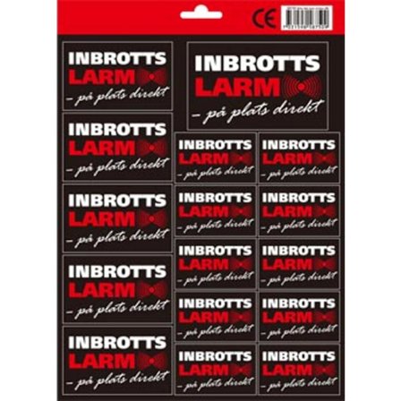 Stickers Larmdekal klister larm inbrottslarm