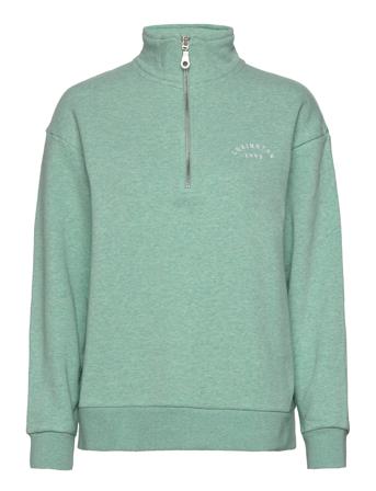 Kelly Half Zip Sweatshirt Sweat-shirt Genser Grønn Lexington Clothing*Betinget Tilbud