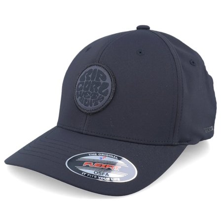 Rip Curl - Vaporcool Wetsuit Cap Phantom Flexfit Flexfit Black Cap - @ Hatstore