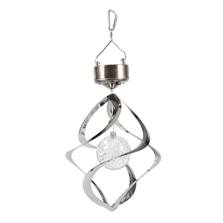 Solcellsdriven vindsnurra med färgskiftande LED-lampa - FD-