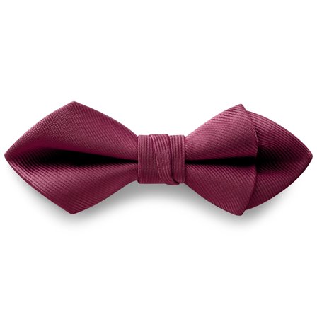 Burgundy Pre-Tied Grosgrain Diamond Tip Bow Tie for Men - Pre-tied bow ties