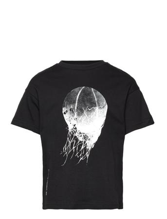 Jcographic Tee Ss Crew Neck Ln Jnr T-shirt Sort Jack & J S