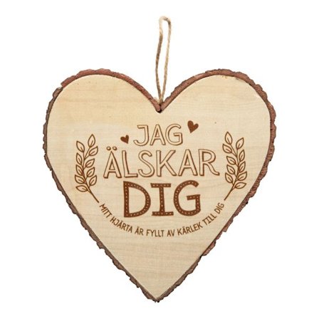 Hjärta i trä, Wooden heart, Jag älskar dig