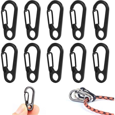 10 stk Mini Karabinkrok, Mini Nøkkelring Karabinkrok, Klatrekarabinkrok, Nøkkelring Bil