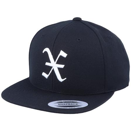 Iconic - Svart snapback Caps - X Letter 3D Black Snapback @ Hatstore