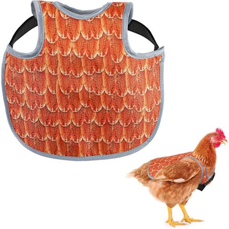 wxsp 1 stk - Kylling Beskyttelsesvest Kyllingesadel Fjerkræbeskyttelse - Orange-rød Vandtæt