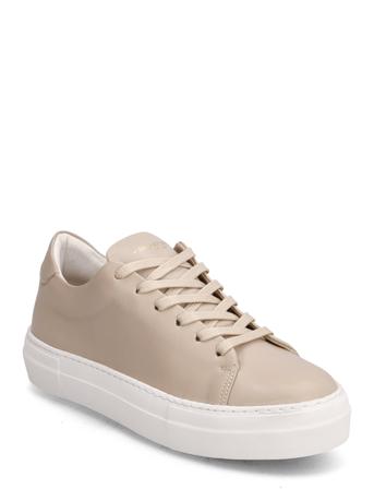 Moore W Leather Shoe Lave Sneakers Beige Sneaky Steve*Betinget Tilbud