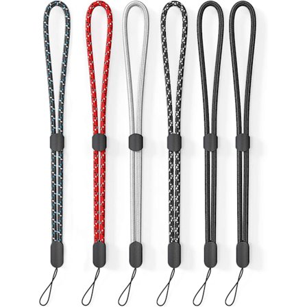 Håndleddsstropp, 6-pakning Justerbare Fargerike Nylon Håndleddsstropper for GoPro, Kamera, Nøkler, Nøkkelring, Telefon