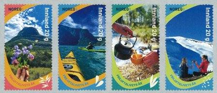 Norge - Friluftslivet - Postfrisk sæt 4v