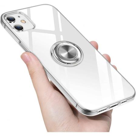 Iphone 12 Stöttåligt Skal Med Ringhållare Fresh Transparent