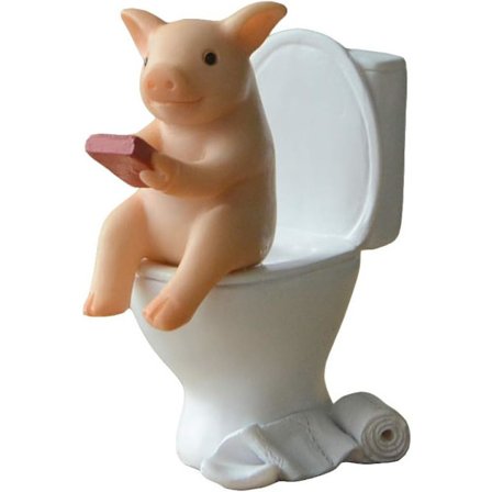 Miniature Fe Toilet Statue - Toilet Gris Statue