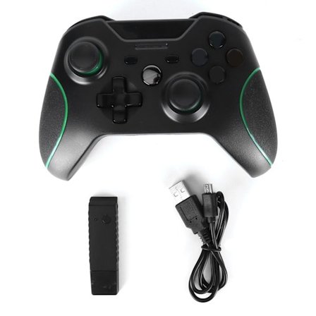 Trådlös handkontroll 2.4G Gamepad Joystick med dubbelmotorvibrationsfunktion för Xbox One/PC/PS3