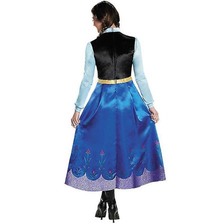 Voksen Prinsesse Anna Elsa Kostyme Jul Cos Fancy Dress Outfit -a