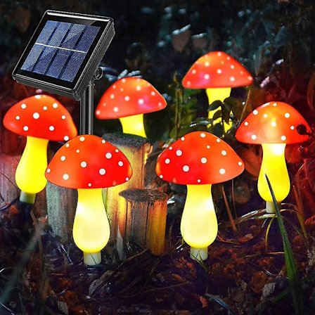 Ulkoilma Solar Garden Sienivalot 8 Tilaa 6kpl