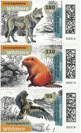 Tyskland - Vildtlevende dyr - Postfrisk sæt 3v