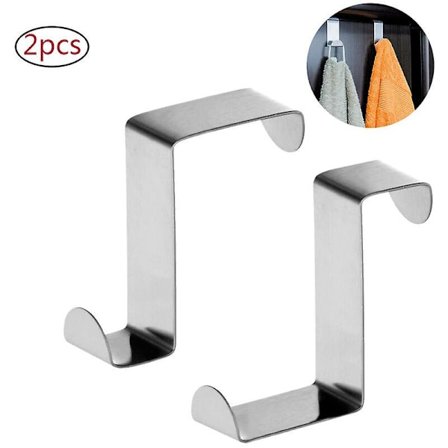 Tatkraft Seger Pyyhekoukku oveen, 6 kpl, ruostumaton teräs, ruosteenkestävä ovenkoukku, ei porausta