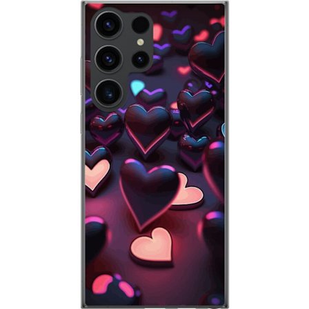Kompatibelt Mobildeksel til Samsung Samsung Galaxy S24 Ultra Midnattshjerter