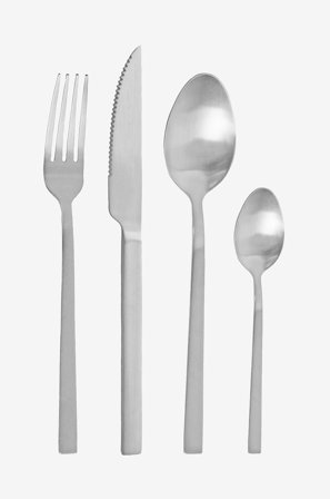 Pintinox - Ruokailuvälinesetti 24 kpl Duke Satin - Hopea - Aterimet - - Homeroom