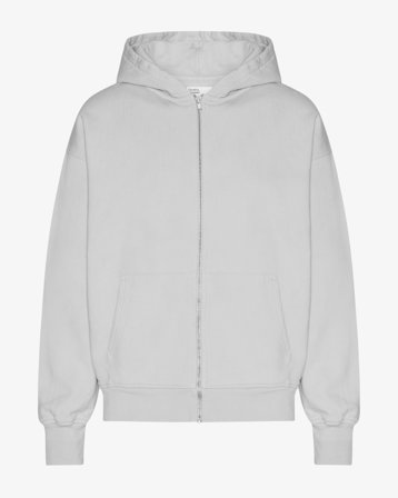 Organic Oversized Zip Hood - Faded Grey 2XL