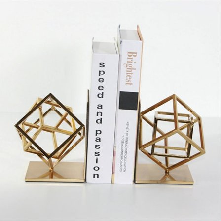 Geometrisk kube jern skulptur - Minimalistisk statue ornamenter Cent