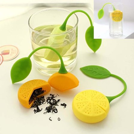 Mordely 1st Tesil Silikon Citron Design Lös teblad Silpåse