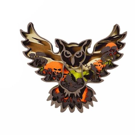 Trä Djurskulptur 3D Carving UGGLA Owl - high quality