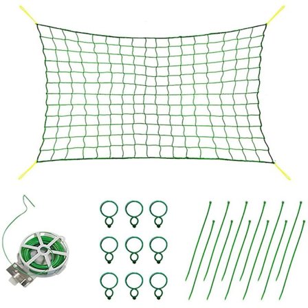 Plante espaliernet - Have net til klatreplanter med snoede bånd til planter, træer og frugter