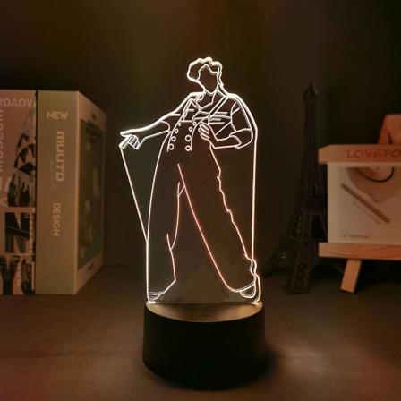 Konst Abstrakt Harry Figur 3d Nattljus Touch Projektion Stil Display Lämplig För Gåvor Barnrum Dekoration Sänglampaharry 1