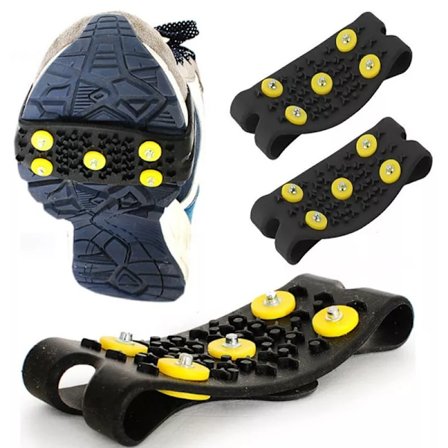 Dubb Snö Is Klor Klättring Anti halk Spikes Grips Crampong Kensor Sport Skor Cover