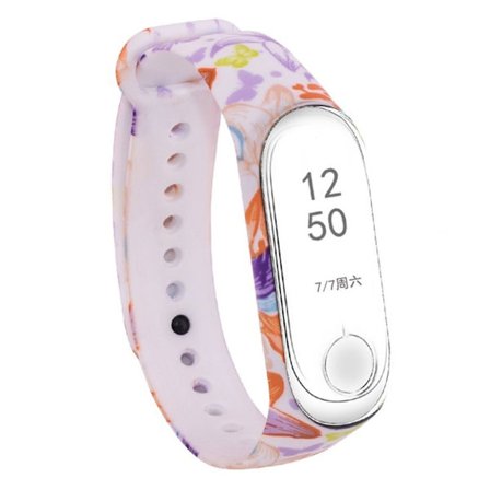 Xiaomi Mi Band 3 / Mi Smart Band 4 floral silikone Urrem - Morning Glory