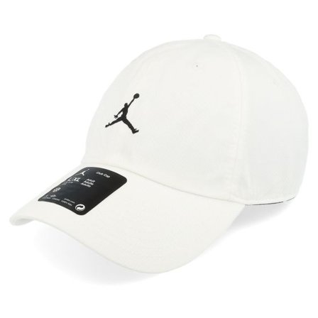 Jordan - Vit unconstructed Keps - Club Cap Swoosh White/Black Dad Cap @ Hatstore