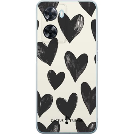 Kompatibel Mobilcover til OnePlus OnePlus Nord N20 SE Cactus and Friends - Bold Black Love Pattern