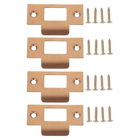 4 sett deksler for sylinderlås, fylleplater for dørhull og forsterkningssluttstykker for dør