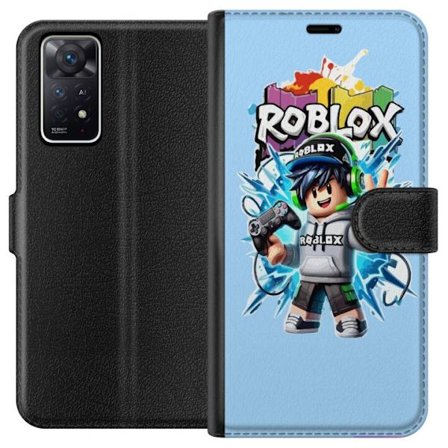 Kompatibelt Lommeboketui til Xiaomi Xiaomi Redmi Note 11 Pro 5G Fargerik Roblox-karakter med kontroller og energifylt splash art-design, perfekt for b