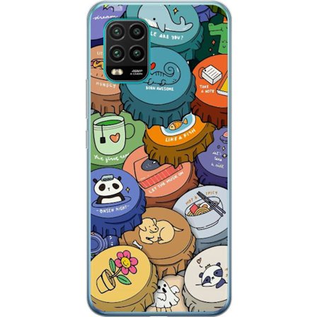 Kompatibel Mobilcover til Xiaomi Mi 10 Lite 5G Kawaii Søde Figurer Anime Manga