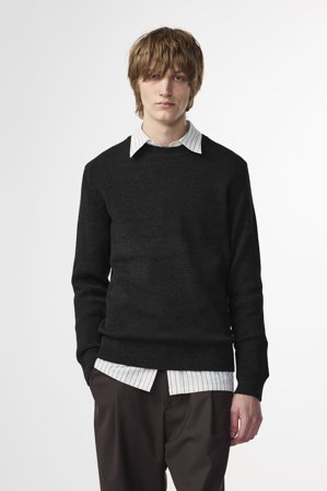 NN.07 Kevin 6600 Sweater Male Black Organic Cotton