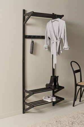 Jotex - Klesstativ/gangoppbevaring Furu Svart COLE - Kjøp Entrémøbler hos Jotex