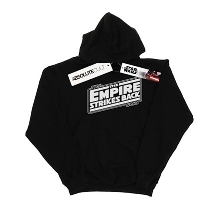 Star Wars Herr The Empire Strikes Back Logotyp Hoodie XXL Svart