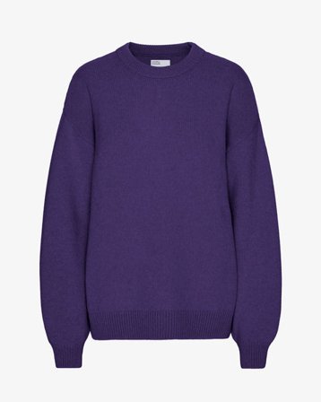 Oversized Merino Wool Crew - Ultra Violet